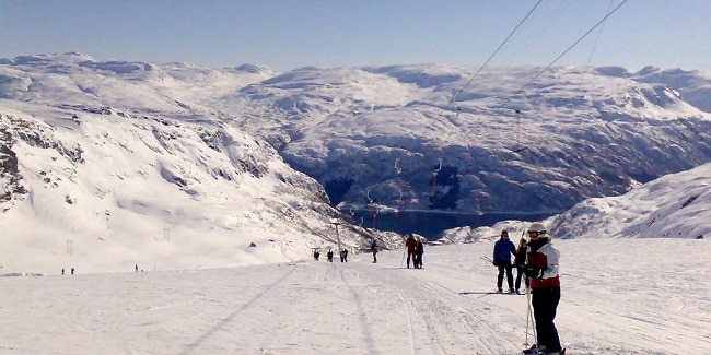 מסלול סקי בעיירה רולדאל