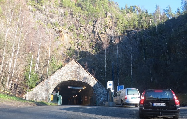 פתח המנהרה ב-Spiraltoppen
