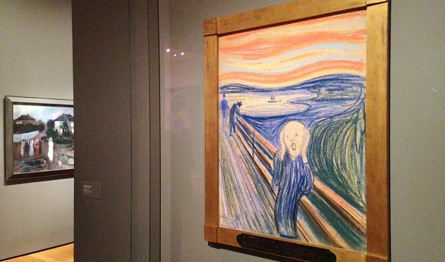 אדוארד מונק - ציור הצעקה בתוך מוזיאון מונק